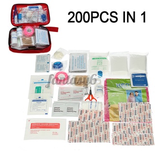 ready stock 30 tipos de 200 componentes de la familia kit de primeros auxilios/kit médico al aire libre/kit médico kit de primeros auxilios (1)