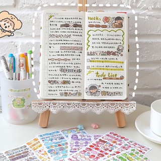 Rainbow 6 pieces Color planet series and stickers ins decorative small pattern notebook girl's hand tent material (3)