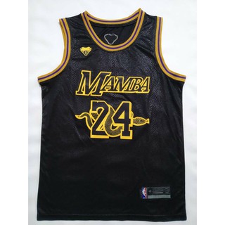 NBA Jersey Los Angeles Lakers No. 24 Kobe Bryant Black Mamba Basketball Jersey