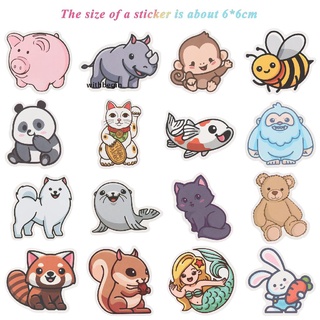 [withbegin] 200 pegatinas de animales grandes para niños de dibujos animados decorativos impermeables pegatinas [inicio] (6)