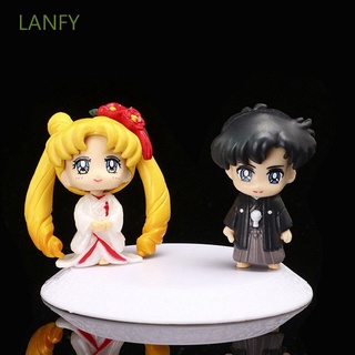Lanfy regalos Sailor Moon figuras de acción Anime figuras de juguete figura modelo Kimono Scultures dibujos animados de PVC muñeca juguetes vestido de boda muñeca adornos (1)