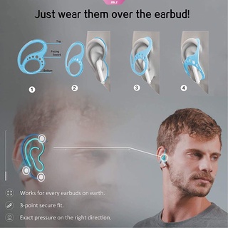 Auriculares de silicona anti-perdida Ganchos para la oreja Soporte universal para la oreja Soporte para auriculares Bluetooth anti-perdida Compatible con la mayoría de los auriculares internos Auriculares 【KU2】 (6)