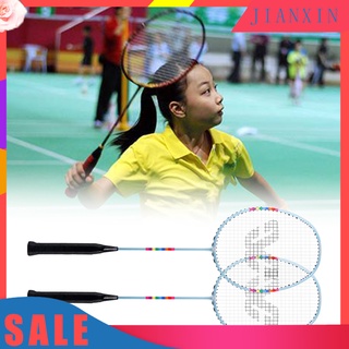 jx 1 juego de raquetas de bádminton r18 impresión arco iris marco firme cadena de alta tensión de calidad prémium raquetas de bádminton conjunto para interiores