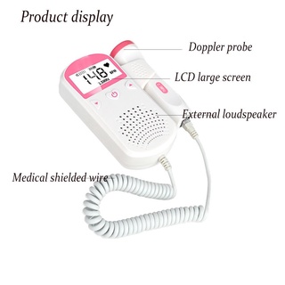 Monitor Doppler cardíaco fetal de Banglijian / Detector de frecuencia médica domiciliaria para mujeres embarazadas (7)