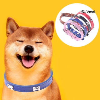 suv- collar de tracción ajustable decorativo de cuero sintético resistente al desgaste collar para cachorros