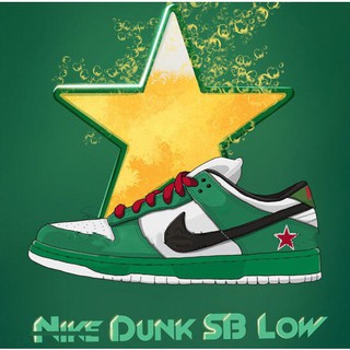 30 colores listo Stock Nike SB Dunk bajo Pro Heineken baja parte superior zapatillas de deporte Casual zapatos