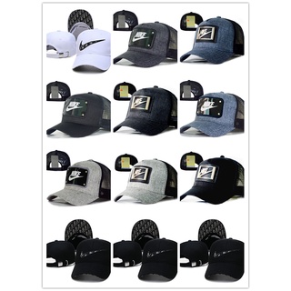 NIKE X DIOR logo bordado gorra de béisbol deporte casual unisex pico gorra transpirable malla YC-NKD56#
