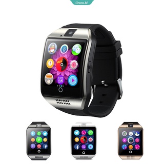 Q18 Reloj inteligente con cámara Bluetooth Smartwatch Ranura para tarjeta SIM TF Rastreador de actividad física Reloj deportivo Android PK Relojes para hombre [GM]