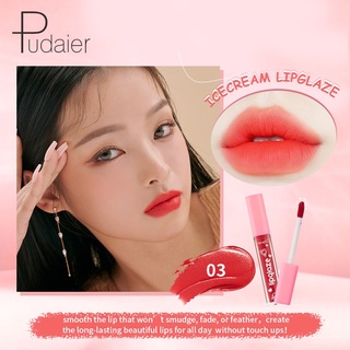 Pudaier 6 colores Lip Tint Ice Cream Lip Glaze Maquillaje impermeable (2)