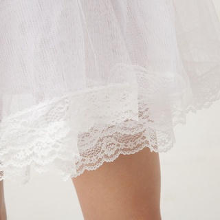 Falda de baile para mujer niña de 4 capas de 4 puntos de baile Tutu tutú Scalloped de encaje Cosplay Mid Rise Petticoat Underskirt (8)