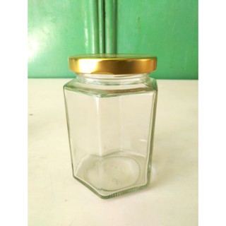 Haxegonal botella de vidrio 300ML//botella de vidrio grande de seis 300 ml Y1