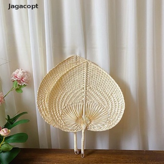 Jagacopt Ventilador De bambú hecho a mano De popote/tejido Para manualidades/verano/decoración del hogar