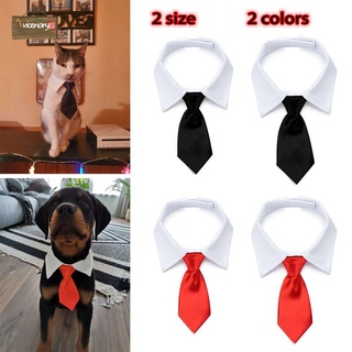 vicenory cómoda corbata de perro moda collar blanco corbata formal nuevo perro gato aseo esmoquin lazos lazos encantadores ajustables accesorios para mascotas/multicolor