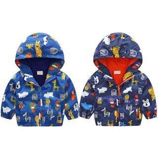 Niño bebé niños ropa de abrigo de dibujos animados abrigos con capucha niños cremallera ropa a prueba de viento chaquetas Tops