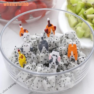 whalesfallhb 7 unids/set lindo mini animal de dibujos animados alimentos picks niños snack comida frutas horquillas (7)
