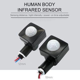 Mini Sensor Infrarrojo De Cuerpo Humano Ultrafino Interruptor LED Luz De Inundación PIR Movimiento Ajustable