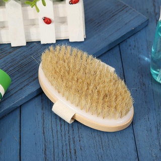 Fou_soft cepillo de SPA de cerdas naturales de madera para baño, ducha, masajeador corporal