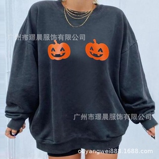 Foreign Trade Women's 2021 Autumn New Loose Blouse Cross-border Hot Style Casual Long-sleeved Printed Sweater Trend