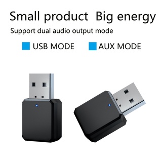 ☛ KN318 Bluetooth 5.1 Audio Receiver Dual Output AUX USB Stereo Car Hands-free Call ZORBT (9)