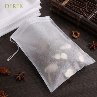 derek bolsas de té vacías desechables filtros de especias bolsas de filtro de cordón sello biodegradable para infusor de té de grado alimenticio 100 piezas de tela no tejida filtro de té