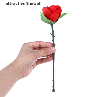 [atractivefinewell] plegable rosa trucos mágicos flor que aparecen desaparecen calle ilusión accesorios juguetes