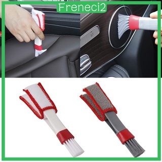 [FRENECI2] Cepillo de ventilación de ca para coche, persianas, limpiador de polvo, cepillo de limpieza, color rojo y blanco