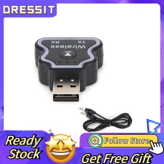Dressit USB BT adaptador de Audio receptor de música transmisor para PC coche AUX altavoz