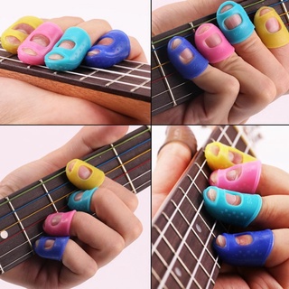 Aleasoon - protectores de dedos para guitarra (4 unidades, accesorios para ukelele, L)