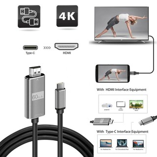 Cable USB tipo C a HDMI @60Hz 4K HD TV convertidor USB C a HDMI adaptador (2)