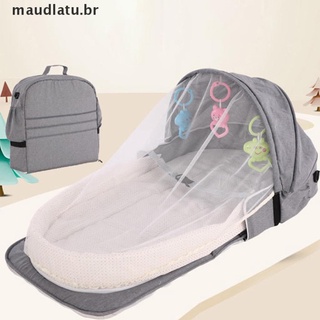 Latu portátil Anti-mosquito plegable cuna de bebé al aire libre cama de viaje transpirable cubierta.