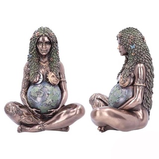 [toppure] qingsi 2 piezas madre tierra, estatua de arte de la diosa madre, diosa de la madre tierra s.