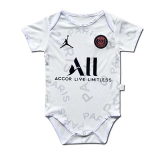 21-22 temporada Paris Saint-Germain ropa infantil negro local blanco visitante camiseta de una pieza para bebé