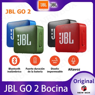 Bocina original JBL Go 2 GO2 IPX7 altavoz bluetooth inalámbrico impermeable con subwoofer con micrófono compacto y ligero