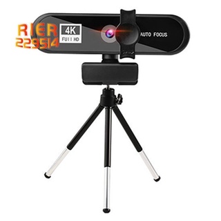 4k videoconferencia webcam autofocus usb cámara web con micphone y trípode para reunión transmisión en vivo hd pc web cam (1)