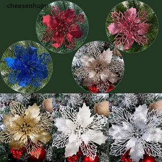 (hotsale) 5 pzs flores artificiales de navidad/flores falsas/decoraciones de árbol de navidad {bigsale}
