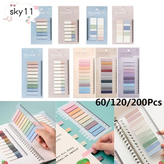 sky 60/120/200pcs novedad notas adhesivas papelería paster pegatina memo pad pestaña tira (1)