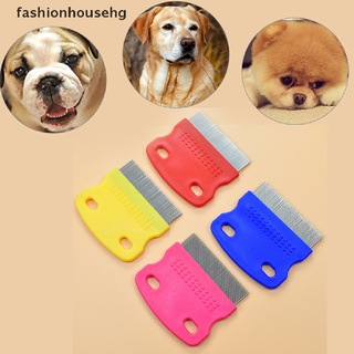fashionhousehg cepillo de limpieza de acero inoxidable para mascotas/perros/gatos/dentado/pulgas/cepillo de limpieza/peine de aseo