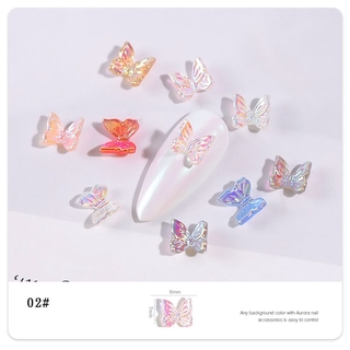 10 piezas 3d aurora mariposa diseños de uñas arte decoraciónbowknots para manicura accesorios herramienta (4)