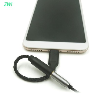 ZWI USB-C Type C to 3.5mm Aux Audio Jack Adapter Portable DAC 32bit 384khz Headphone Cable Cord for Mobile Phone PC