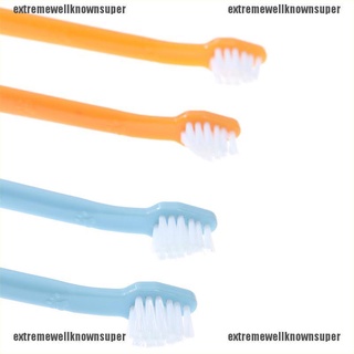 Ex2Br cepillo de dientes de doble punta para mascotas, perro, gato, Oral, limpieza de dientes, higiene vendedor TOM