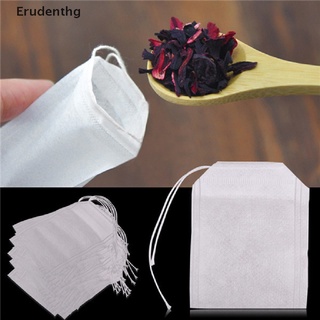 erudenthg 100pcs bolsas de té vacías cadena de sellado térmico filtro de papel hierba suelta bolsa de té 5,5 x 7 cm *venta caliente