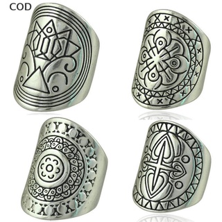[cod] 4 unids/set boho vintage tallado tibetano plata nudillo anillo de dedo anillo joyería caliente