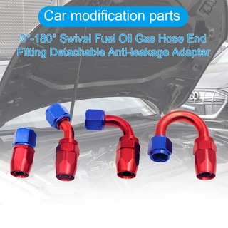 huiweiw an10 0-90 grados combustible aceite gas giratorio manguera final montaje desmontable durable adaptador para automóviles