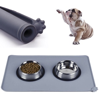 ancrowd.cl perro cachorro gato alfombrilla de alimentación almohadilla de silicona plato tazón alimentos agua limpia mascota mantel individual