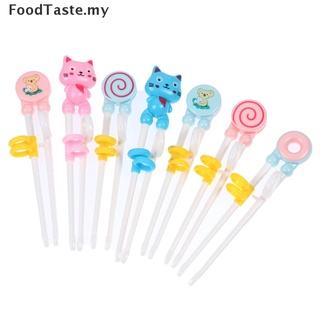 [Foodtaste] CartoonChildren Eat TrainingChopsticks Baby LearningTableware comida complementaria [MY] (2)