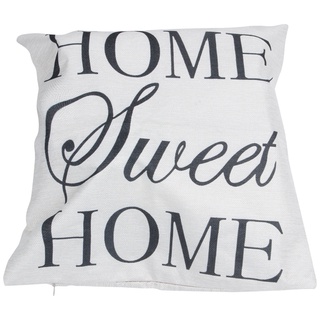 funda de almohada inclinada para decoración del hogar, diseño de lino, funda de almohada (carta: hogar dulce hogar)