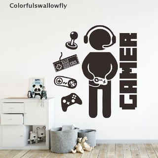 colorfulswallowfly más popular gamer pegatina de pared videojuego decoración del hogar sala de estar arte murales csf