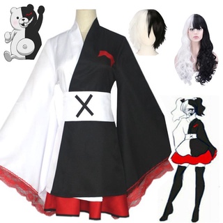 danganronpa super dangan-ronpa monokuma negro y blanco oso cosplay traje kimono traje