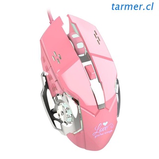 tar2 pink - ratón con cable para juegos (3200dpi, cool, retroiluminación, para oficina y juegos)