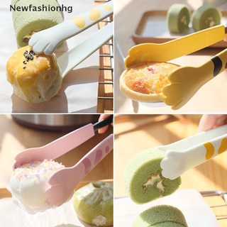 (Newfashionhg) Cat Paw Shape Food Tongs Cute Cartoon Meal Tongs Stainless Steel Barbecue Tongs On Sale